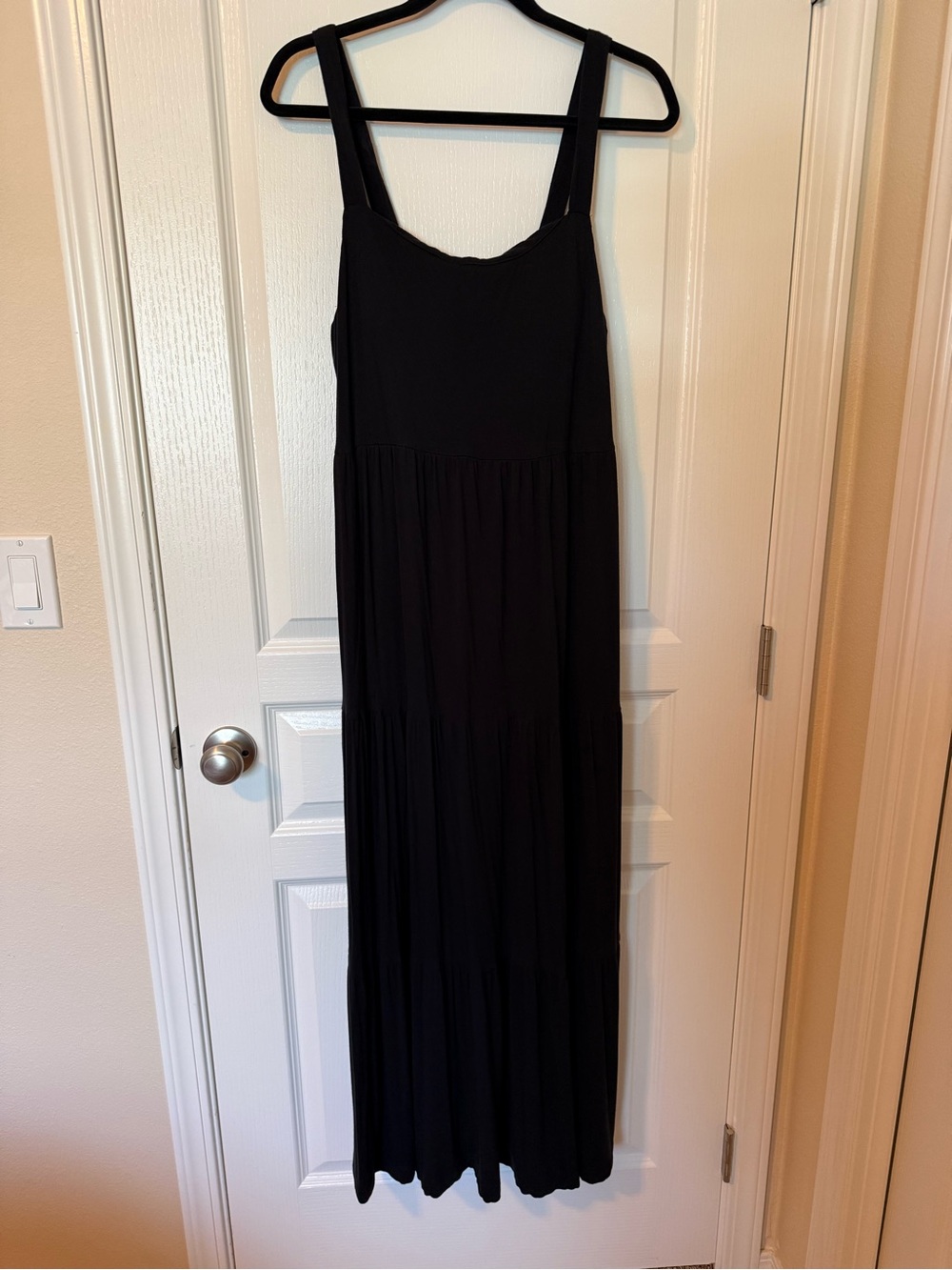 Soma Black Sleeveless Tiered Maxi Dress